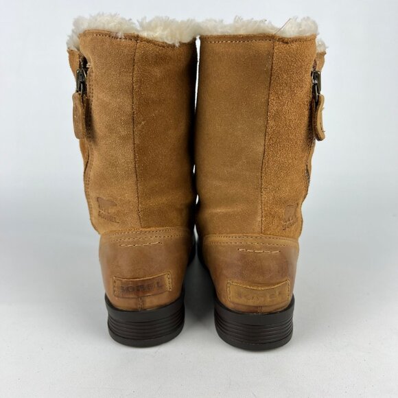 Sorel Womens Emelie Foldover Boot NL3025 Waterproof Camel Leather size 6.5 - Picture 5 of 16